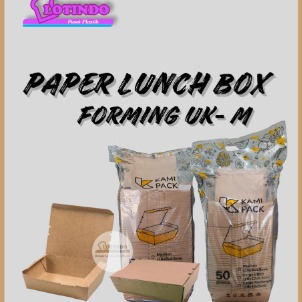 PAPER LUNCH BOX "M"(FORMING) KRAFT UK-16X9X4,5 @50 PCS