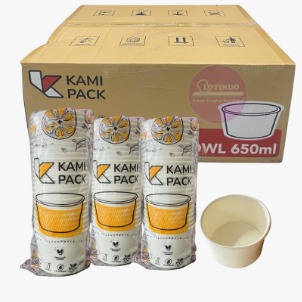 "PAPER BOWL (PUTIH) - KAMI PACK 650ML @25PC"