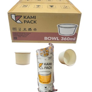 "PAPER BOWL (PUTIH) - KAMI PACK 360ML @25PC"