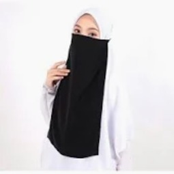 NIQAB HITAM 1 LAYER