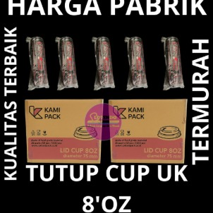 LID TUTUP PAPER CUP 8'OZ ISI 50'PCS (TEBAL)