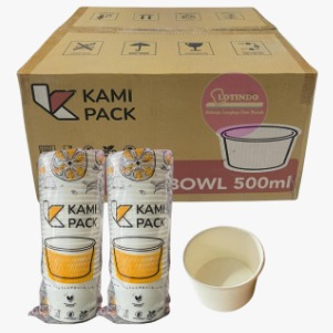 "PAPER BOWL (PUTIH) - KAMI PACK 500ML @25PC"